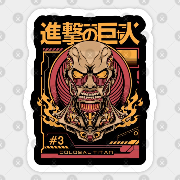 Colossal Titan Epic AOT Design Sticker by Otaku Vibes